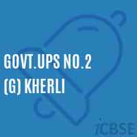 Govt.Ups No.2 (G) Kherli Middle School Logo