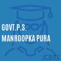 Govt.P.S. Manroopka Pura Primary School Logo