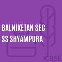 Balniketan Sec Ss Shyampura Secondary School Logo