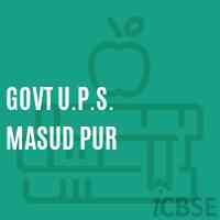 Govt U.P.S. Masud Pur Middle School Logo