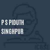 P S Piduth Singhpur Primary School Logo