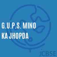 G.U.P.S. Mino Ka Jhopda Middle School Logo