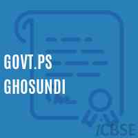 Govt.Ps Ghosundi Primary School Logo