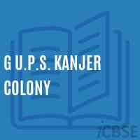 G U.P.S. Kanjer Colony Middle School Logo