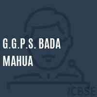G.G.P.S. Bada Mahua Primary School Logo