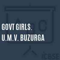 Govt Girls. U.M.V. Buzurga High School Logo
