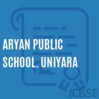 Aryan Public School. Uniyara Logo