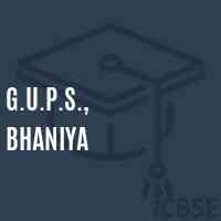 G.U.P.S., Bhaniya Middle School Logo