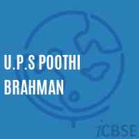 U.P.S Poothi Brahman Middle School Logo