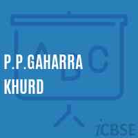 P.P.Gaharra Khurd Primary School Logo