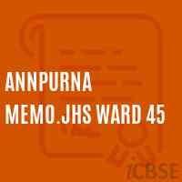 Annpurna Memo.Jhs Ward 45 Middle School Logo