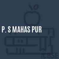 P. S Mahas Pur School Logo