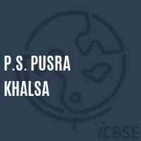 P.S. Pusra Khalsa Primary School Logo