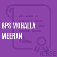 Bps Mohalla Meeran Primary School Logo