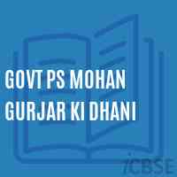 Govt Ps Mohan Gurjar Ki Dhani Primary School Logo