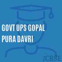 Govt Ups Gopal Pura Davri Middle School Logo