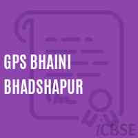 Gps Bhaini Bhadshapur Primary School Logo