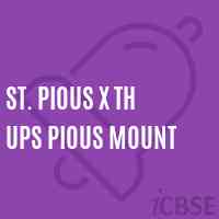 ST. PIOUS X th UPS PIOUS MOUNT Upper Primary School Logo