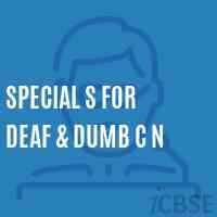 Special S For Deaf & Dumb C N Secondary School Logo