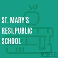 St. Mary'S Resi.Public School Logo