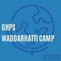 Ghps Waddarhatti Camp Middle School Logo
