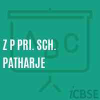 Z P Pri. Sch. Patharje Primary School Logo