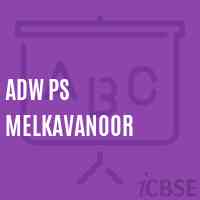 Adw Ps Melkavanoor Primary School Logo