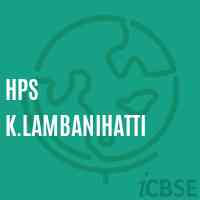 Hps K.Lambanihatti Middle School Logo