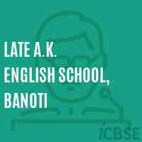 Late A.K. English School, Banoti Logo