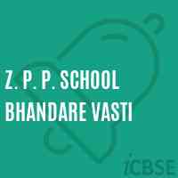 Z. P. P. School Bhandare Vasti Logo