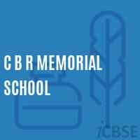 C B R Memorial School Logo