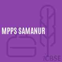 Mpps Samanur Primary School Logo