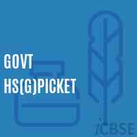 Govt Hs(G)Picket Secondary School Logo