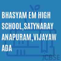 Bhasyam Em High School,Satynarayanapuram,Vijayawada Logo