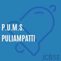 P.U.M.S. Puliampatti Middle School Logo