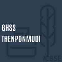 Ghss Thenponmudi High School Logo