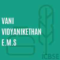 Vani Vidyanikethan E.M.S Secondary School Logo