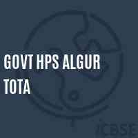 Govt Hps Algur Tota Middle School Logo