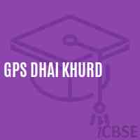 Gps Dhai Khurd Primary School Logo