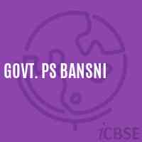 Govt. Ps Bansni Primary School Logo