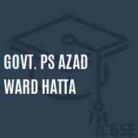 Govt. Ps Azad Ward Hatta Primary School Logo