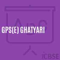 Gps(E) Ghatyari Primary School Logo