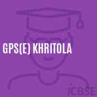 Gps(E) Khritola Primary School Logo
