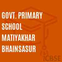 Govt. Primary School Matiyakhar Bhainsasur Logo