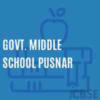 Govt. Middle School Pusnar Logo