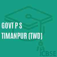Govt P S Timanpur (Twd) Primary School Logo