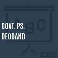 Govt. Ps. Deodand Primary School Logo