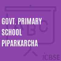 Govt. Primary School Piparkarcha Logo