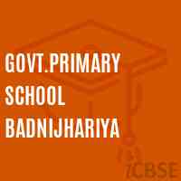 Govt.Primary School Badnijhariya Logo