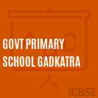Govt Primary School Gadkatra Logo